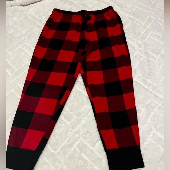Women's Old Navy Buffalo Plaid Flannel Lounge PJ's With gathered bottom -worn 1x - Picture 2 of 9